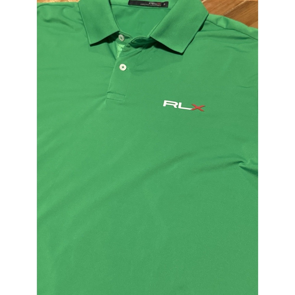 RLX Ralph Lauren Polo Shirt Mens XL Bright Green Golf Performance Short Sleeve